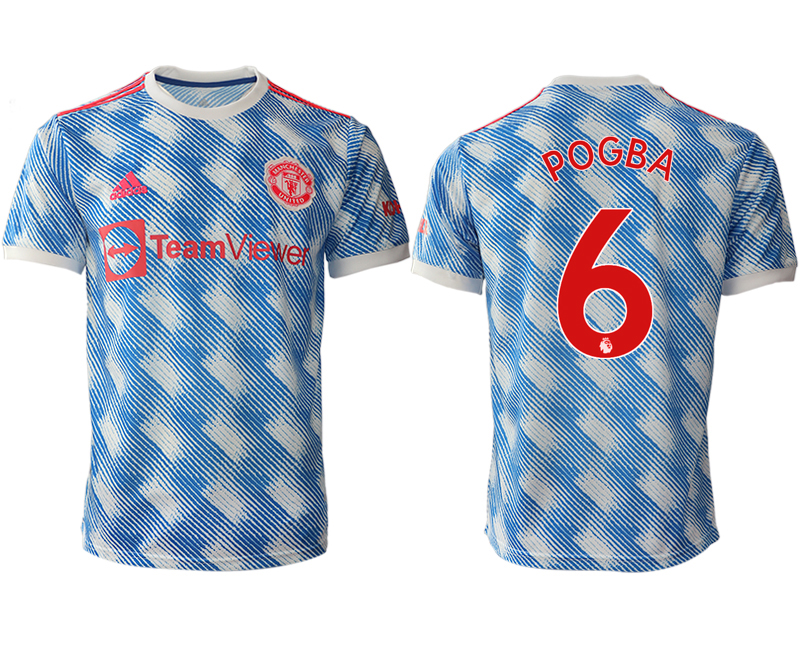 Men 2021-2022 Club Manchester United away aaa version blue #6 Soccer Jersey->manchester united jersey->Soccer Club Jersey